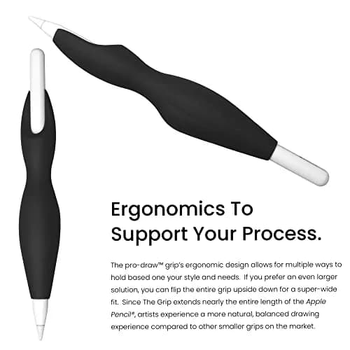 Pro-Draw The Grip for Apple Pencil Pro, 1st/2nd Gen & USB-C | Enhanced Comfort & Control thumbnail 2