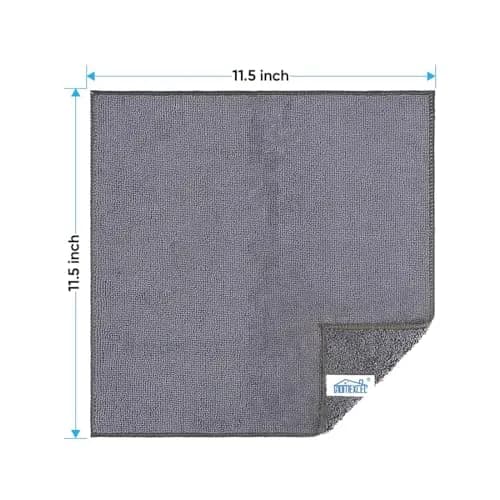 HOMEXCEL Grey Microfiber Cleaning Cloth 12 Pack | Scratch-Free, Super Absorbent for Car & Home thumbnail 7
