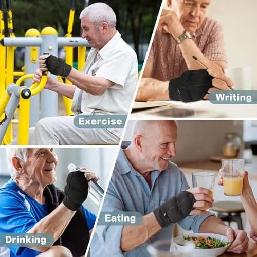 Bottle Pouch Weighted Gloves for Tremors | Adjustable Hand Support for Parkinson's & Elderly (en_US) thumbnail 5