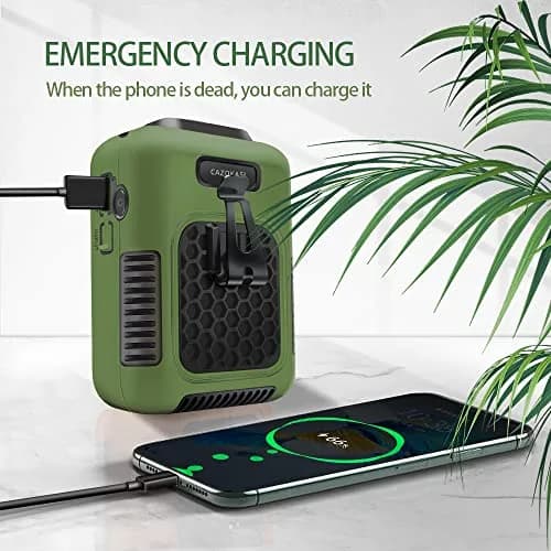 CAZOKASI Electric Fan Wearable Clip Portable Cooling 6000mAh | Heatstroke Prevention, Quiet & Long Battery Life thumbnail 6