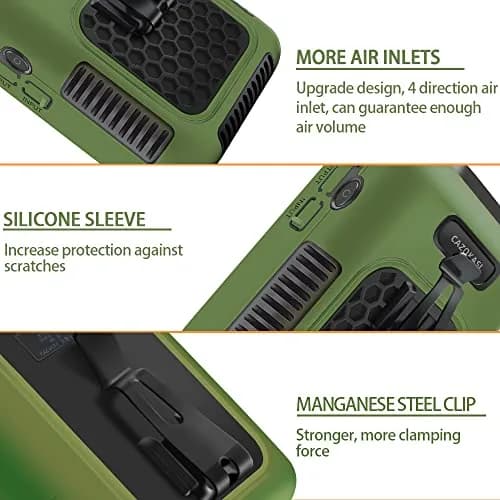 CAZOKASI Electric Fan Wearable Clip Portable Cooling 6000mAh | Heatstroke Prevention, Quiet & Long Battery Life thumbnail 3