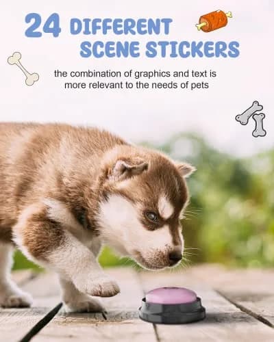 Acools Dog Buttons for Communication, 8 Pcs Recordable Voice Pet Buzzer Training Buttons Set with Mat | Dog Talking Buttons thumbnail 3