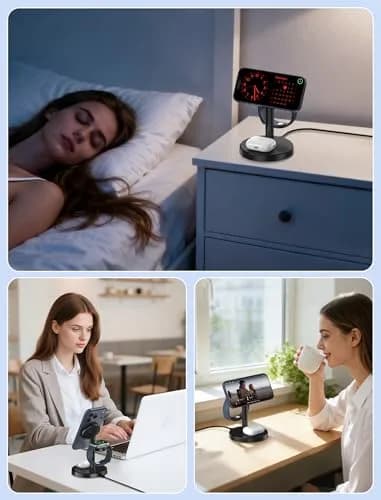 Aeinidi 3 in 1 Magnetic Wireless Charging Station for Apple Magsafe Charger | 15W Fast Magnetic Stand thumbnail 8