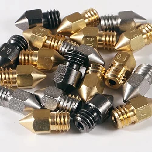 UMLIFE 20PCS 3D Printer Nozzles 0.4mm | Hardened Steel, Stainless & Brass, Compatible with Creality & Makerbot thumbnail 4