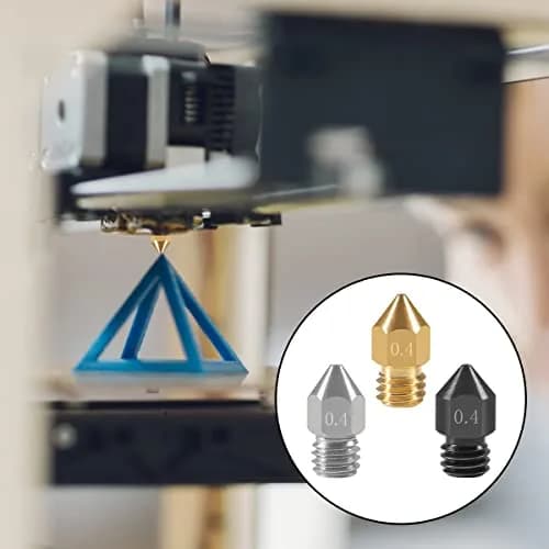 UMLIFE 20PCS 3D Printer Nozzles 0.4mm | Hardened Steel, Stainless & Brass, Compatible with Creality & Makerbot thumbnail 6