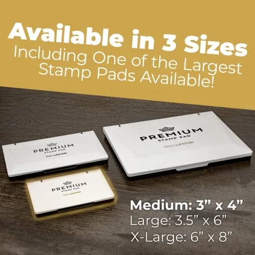 StampMark Premium Stamp Pad Medium Size 3" x 4" | 15 Ink Colors, Long-Lasting, Versatile for Office & Crafts thumbnail 4