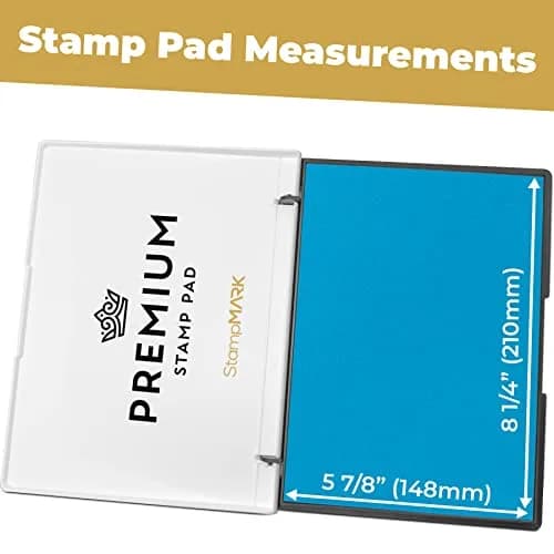 StampMark Premium Stamp Pad Extra Large Size 6" x 8" (148mm x 210mm) - Light Blue Ink thumbnail 6