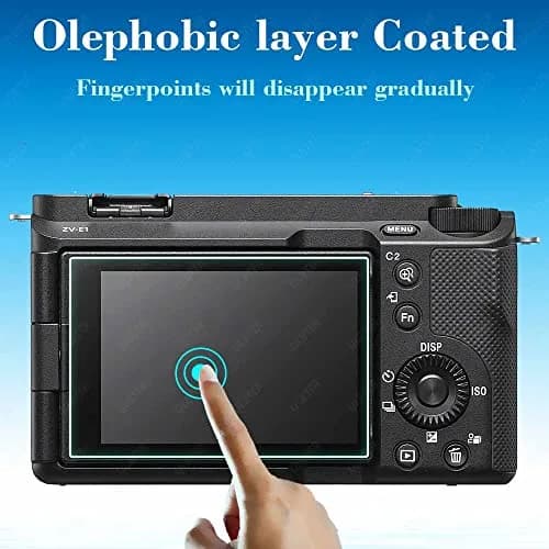 ULBTER Tempered Glass Screen Protector for Sony Alpha A7C II A6700 ZV-E1 Cameras & Hot Shoe Cover | 3+2 Pack, 0.3mm 9H Hardness thumbnail 4