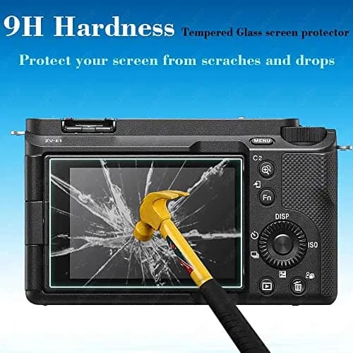 ULBTER Tempered Glass Screen Protector for Sony Alpha A7C II A6700 ZV-E1 Cameras & Hot Shoe Cover | 3+2 Pack, 0.3mm 9H Hardness thumbnail 3