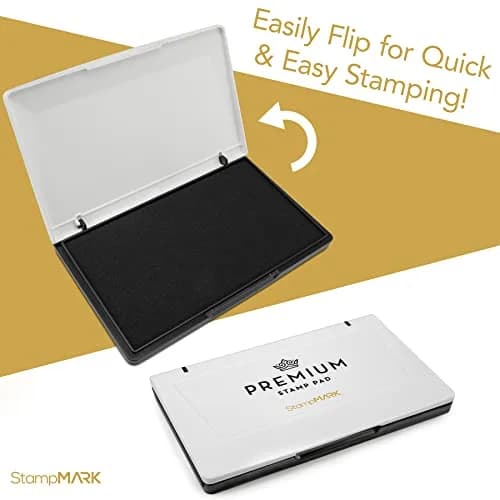 StampMark Premium Stamp Pad Extra Large Size 6" x 8" | Felt Pad Gray for Office & Craft thumbnail 5