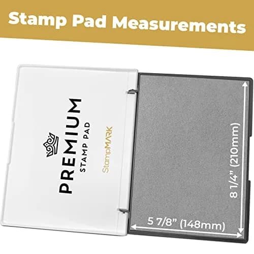 StampMark Premium Stamp Pad Extra Large Size 6" x 8" | Felt Pad Gray for Office & Craft thumbnail 6