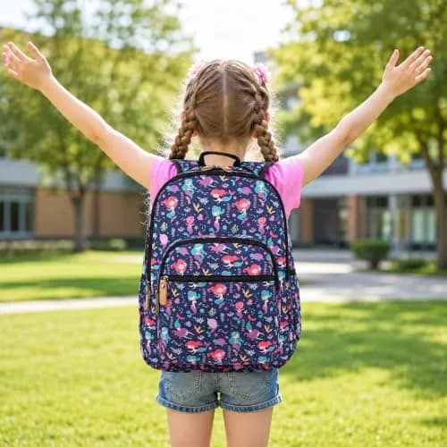Leaper Comfortable Travel Backpack for Women - 17L (0.65kg) | Vintage Mermaid Print Daypack thumbnail 8