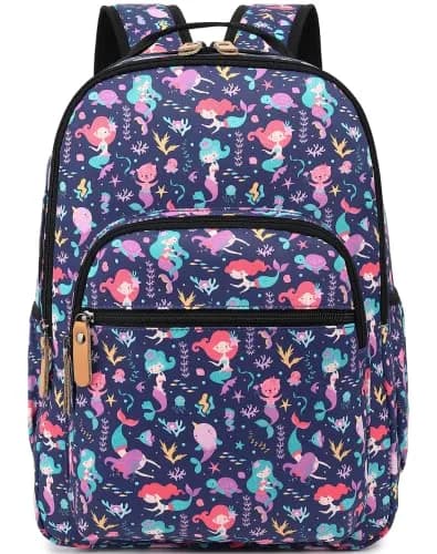 Leaper Comfortable Travel Backpack for Women - 17L (0.65kg) | Vintage Mermaid Print Daypack thumbnail 2