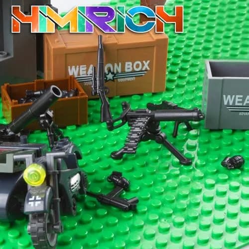 HIMIRICH Military Weapons Pack Building Blocks Model Set 25 PCS (13.0 cm x 6.7 cm x 1.9 cm) | ASTM-Tested Non-Toxic Toy thumbnail 6