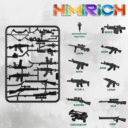 HIMIRICH Military Weapons Pack Building Blocks Set 38 PCS (1.5 oz) | ASTM-Tested Toy for Kids 3+ thumbnail 2