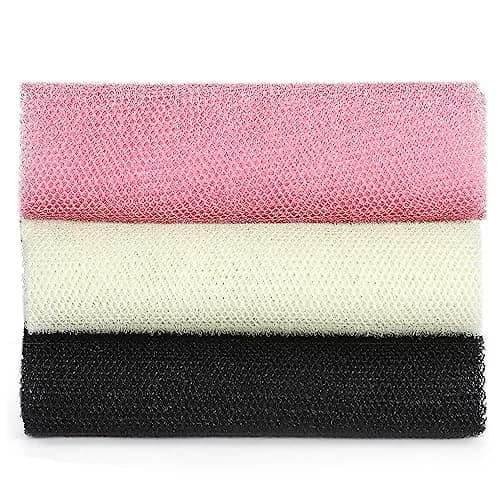 JASSINS African Net Sponge 80cm (31.5in) | 3-Pack Exfoliating Body Shower Scrubber thumbnail 1