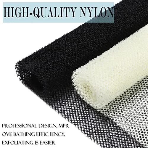 JASSINS African Net Sponge 80cm (31.5in) | 3-Pack Exfoliating Body Shower Scrubber thumbnail 2
