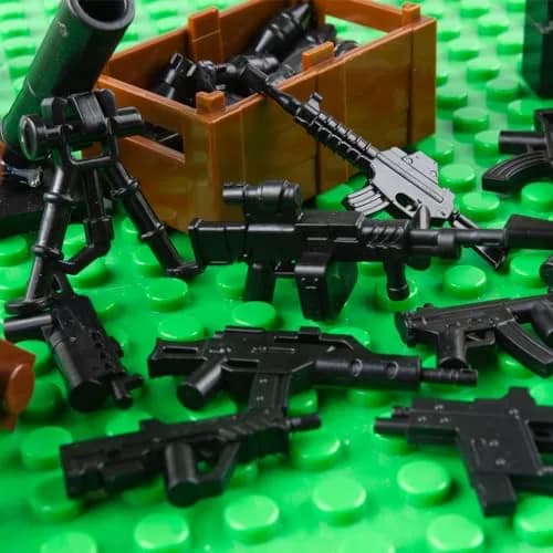 HIMIRICH Weapons Pack Military Toy Set Building Blocks 22 Pcs | Army Equipment & Accessories for Kids thumbnail 7