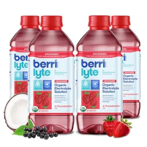 BERRILYTE Plant Based Organic Electrolyte Solution 1L | Pediatric Rehydration with Natural Electrolytes thumbnail 1
