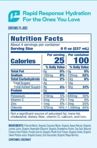 BERRILYTE Plant Based Organic Electrolyte Solution 1L | Pediatric Rehydration with Natural Electrolytes thumbnail 2