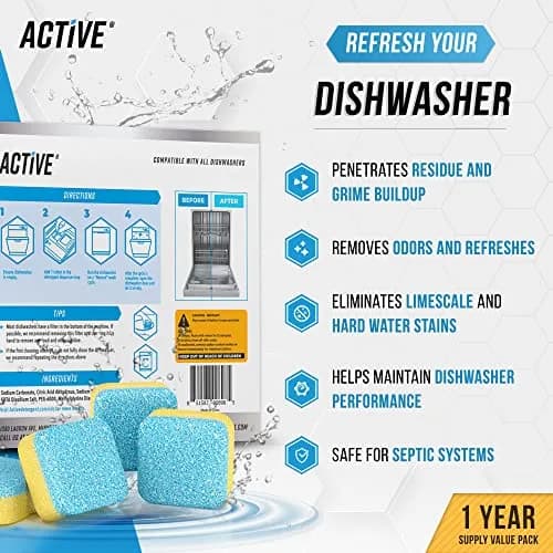 ACTIVE Appliance Cleaning Tablets 72 Count (2.5 oz) | Cleans Washers, Dishwashers, Disposals thumbnail 3