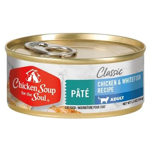 Chicken Soup for The Soul Adult Wet Cat Food Chicken & Whitefish 5.5oz | Real Meat First Ingredient, No By-Products thumbnail 1