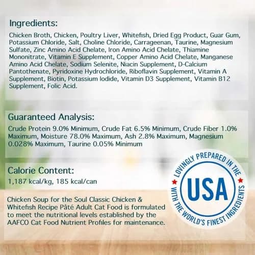 Chicken Soup for The Soul Adult Wet Cat Food Chicken & Whitefish 5.5oz | Real Meat First Ingredient, No By-Products thumbnail 4