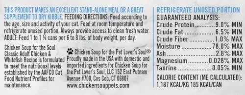 Chicken Soup for The Soul Adult Wet Cat Food Chicken & Whitefish 5.5oz | Real Meat First Ingredient, No By-Products thumbnail 2