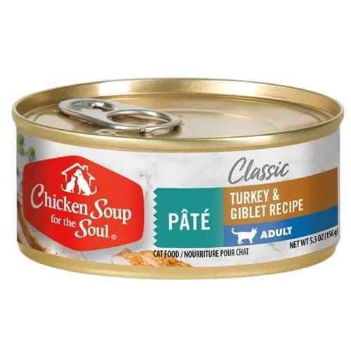 Chicken Soup for the Soul All Natural Premium Adult Wet Cat Food, Turkey & Giblet Pate, 5.5oz (Pack of 24) | Real Meat First Ingredient thumbnail 1