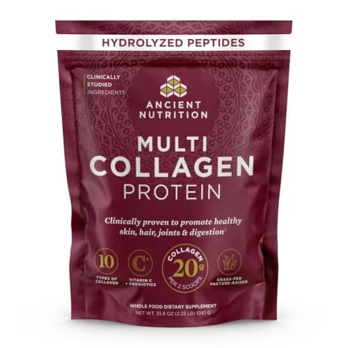 Ancient Nutrition Hydrolyzed Multi Collagen Peptides Powder Unflavored 100 Servings (35.6 oz / 1010 g) | Supports Skin, Nails, and Gut Health thumbnail 1