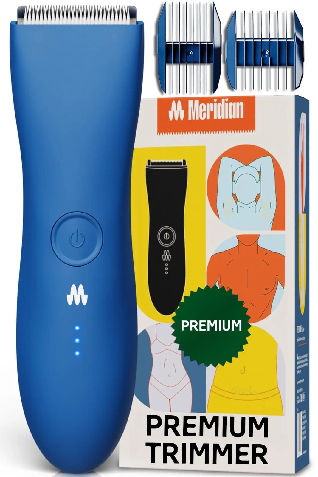 MERIDIAN The Trimmer Premium Body Hair Trimmer for Men & Women Ocean | Rechargeable Waterproof Electric Shaver — Ocean