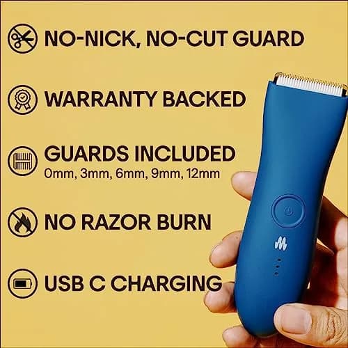 MERIDIAN The Trimmer Premium Body Hair Trimmer for Men & Women Ocean | Rechargeable Waterproof Electric Shaver thumbnail 2