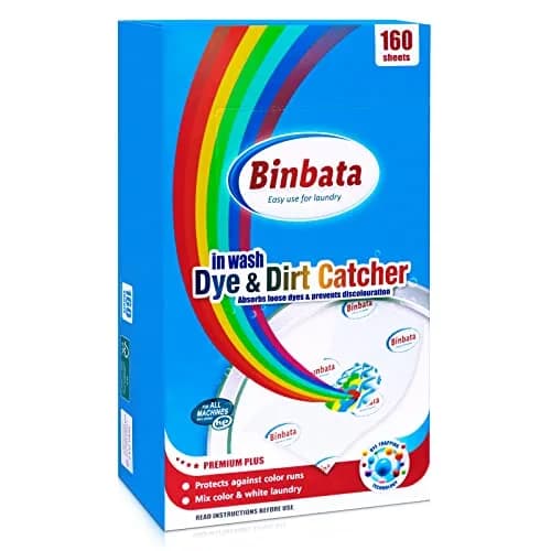 Binbata Color Grasper Laundry Sheets 160 Count | Dye Catcher Color Absorber for Mixed Loads thumbnail 1