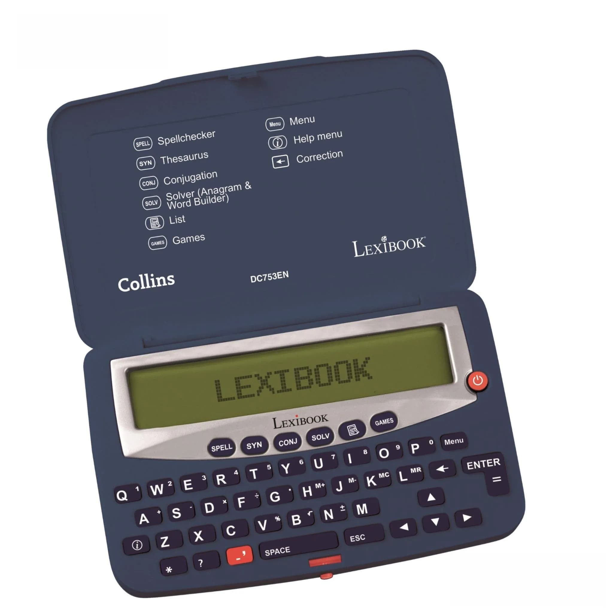 LEXiBOOK Collins Electronic Pocket Spellchecker DC753EN Blue/White | Educational Tool for Kids — Blue / White