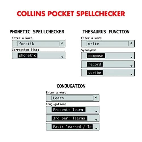 LEXiBOOK Collins Electronic Pocket Spellchecker DC753EN Blue/White | Educational Tool for Kids thumbnail 4