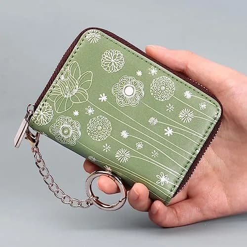 FurArt RFID Blocking Zipper Card Holder Wallet with Keychain Dandelion 11.5cm (4.5in) thumbnail 6