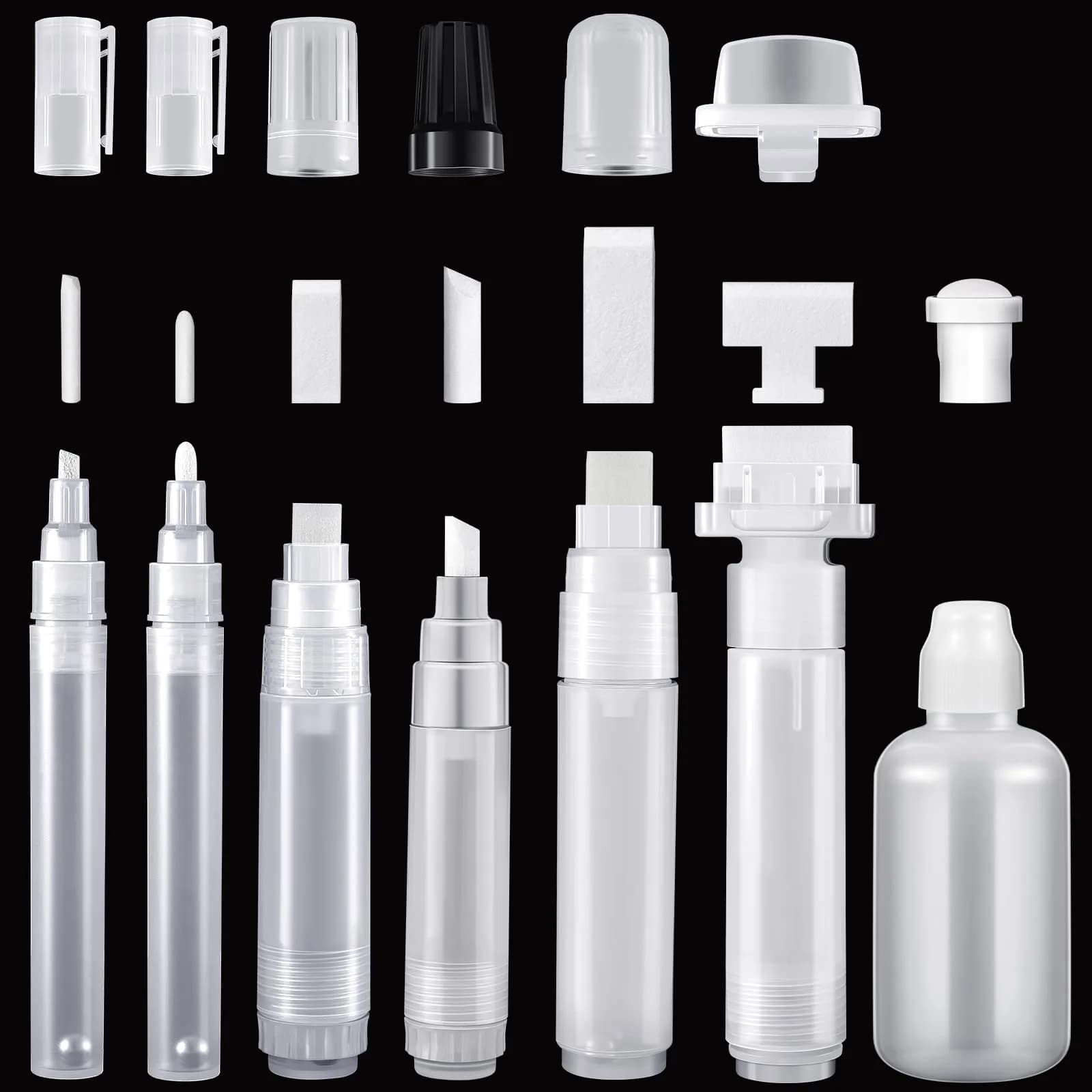 Kisston Refillable Paint Pen Set | 3-30mm Acrylic Markers for DIY & Art (70-120 chars) - main product image