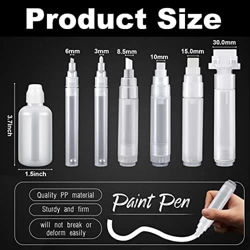 Kisston Refillable Paint Pen Set | 3-30mm Acrylic Markers for DIY & Art (70-120 chars) thumbnail 2