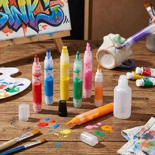 Kisston Refillable Paint Pen Set | 3-30mm Acrylic Markers for DIY & Art (70-120 chars) thumbnail 3
