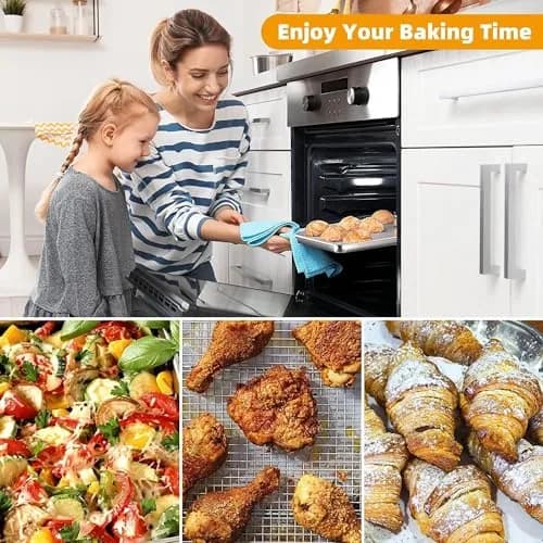 OPENICE Oven Air Fryer Basket and Tray Set 39.9cm x 29.5cm (15.7" x 11.6") | Stainless Steel Non-Stick Crisper Cooker thumbnail 8