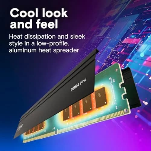 Crucial Pro 64GB DDR4 RAM Kit (2x32GB) 3200MHz | High-Performance Desktop Memory thumbnail 5