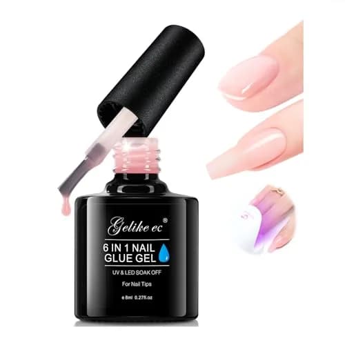 gelike ec 6-in-1 Jelly Builder Gel Nail Glue Nude Pink 60ml (2 Fl Oz) | Apex Building & Short Extension with UV/LED Cure thumbnail 1