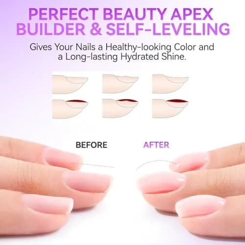 gelike ec 6-in-1 Jelly Builder Gel Nail Glue Nude Pink 60ml (2 Fl Oz) | Apex Building & Short Extension with UV/LED Cure thumbnail 3