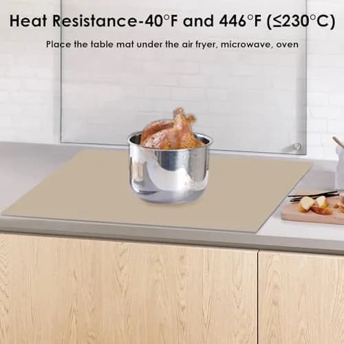 QPIX DIGITAL Extra Large Silicone Mat 70cm x 50cm (27.6'' x 19.7'') | Heat-Resistant, BPA-Free Kitchen Counter Protector thumbnail 7