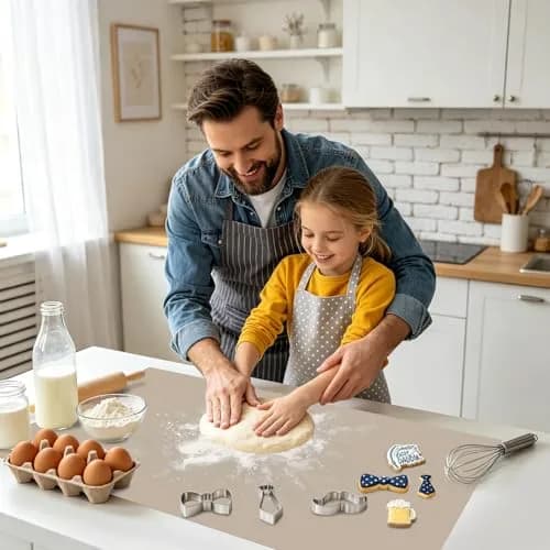 QPIX DIGITAL Extra Large Silicone Mat 70cm x 50cm (27.6'' x 19.7'') | Heat-Resistant, BPA-Free Kitchen Counter Protector thumbnail 8