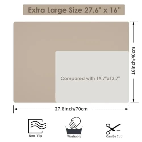 QPIX DIGITAL Extra Large Silicone Mat 70cm x 50cm (27.6'' x 19.7'') | Heat-Resistant, BPA-Free Kitchen Counter Protector thumbnail 9