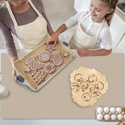 QPIX DIGITAL Extra Large Silicone Mat 70cm x 50cm (27.6'' x 19.7'') | Heat-Resistant, BPA-Free Kitchen Counter Protector thumbnail 2