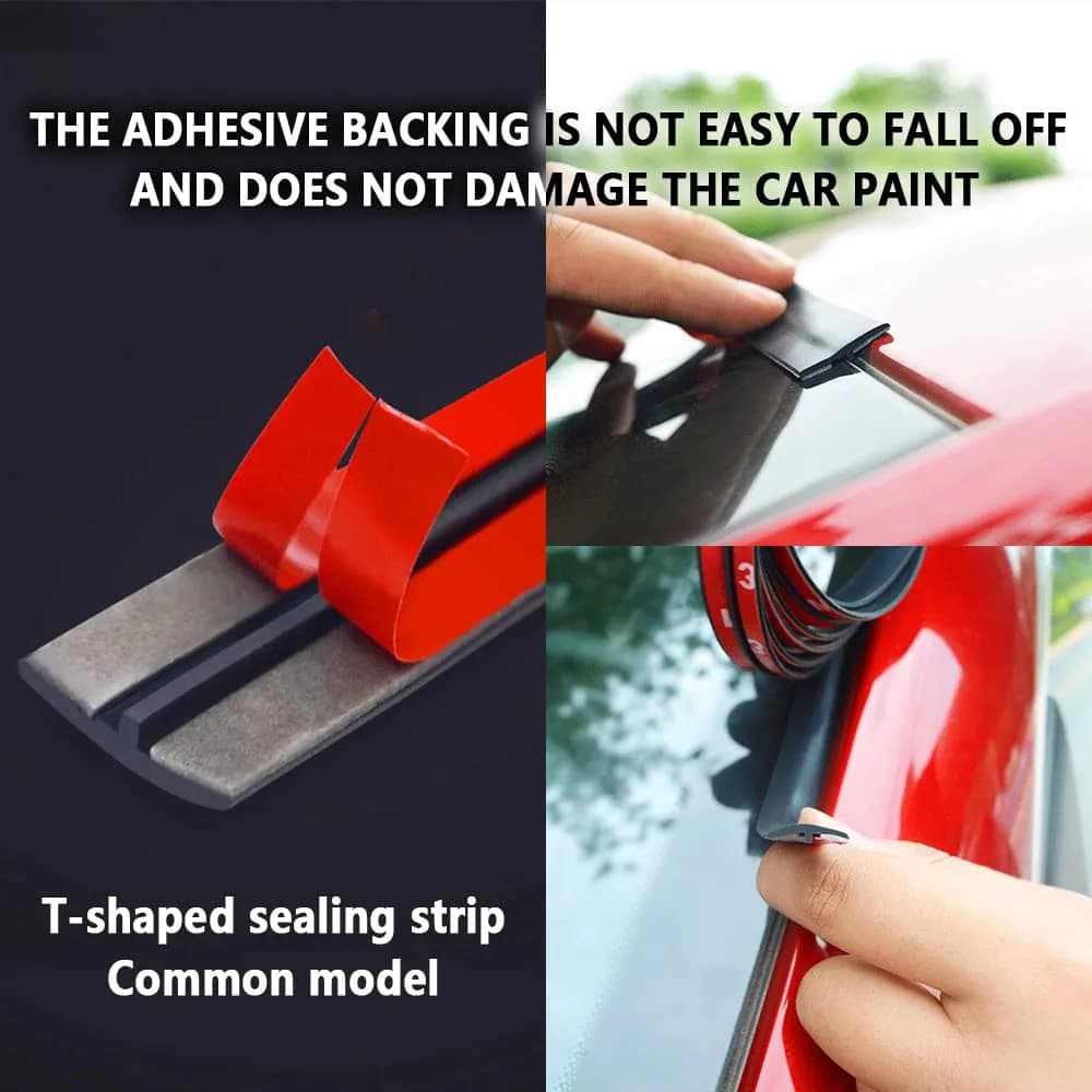 Turcee T-Car Weather Stripping Seal 7.16 m (23.5 Ft) | Reduces Wind Noise & Dust Ingress - view 4