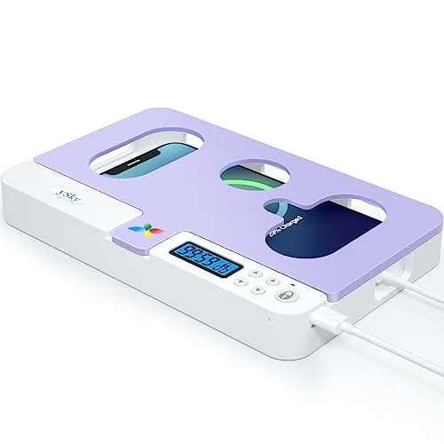 ySky Phone Lock Box with Timer, Crystal, 19.1cm (7.5in) | Limits Smartphone Access — Purple / 7inch