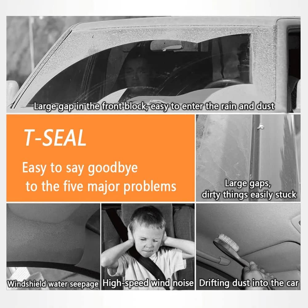 Turcee 14mm x 23Ft T-Car Weather Stripping Seal for Windshield & Tailgate - view 3